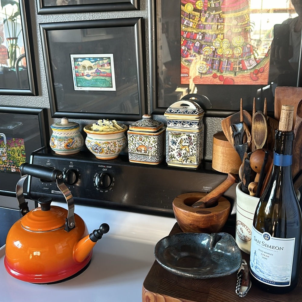 Meridiana Ceramache small artisan hand painted kitchen storage container Italy - Picture 14 of 14